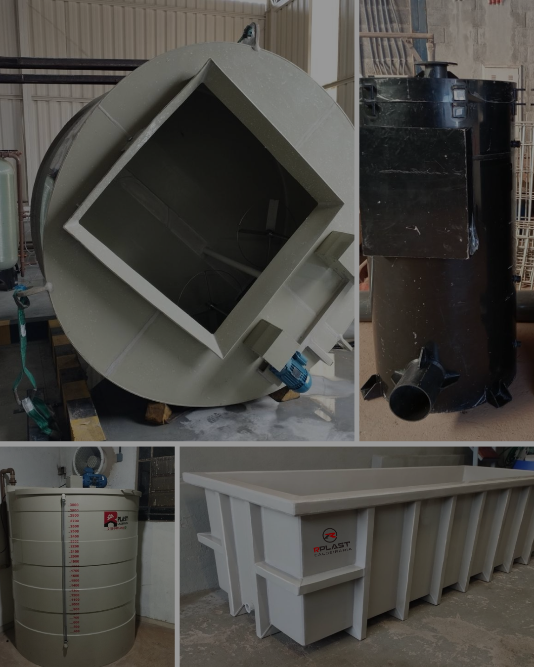 Equipe R.Plast Caldeiraria trabalhando em equipamento industrial